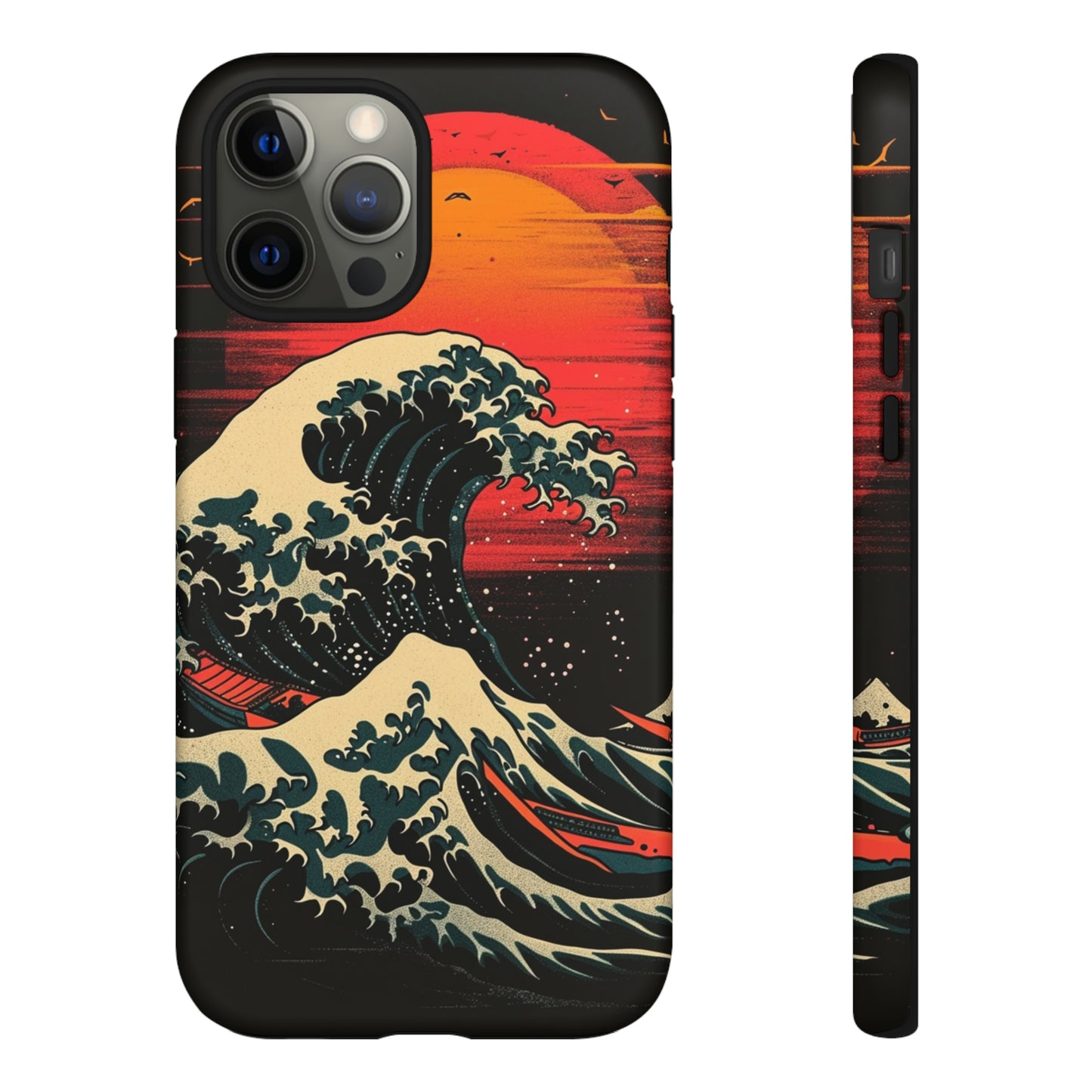 Great Wave off Kanagawa Retro Sunset