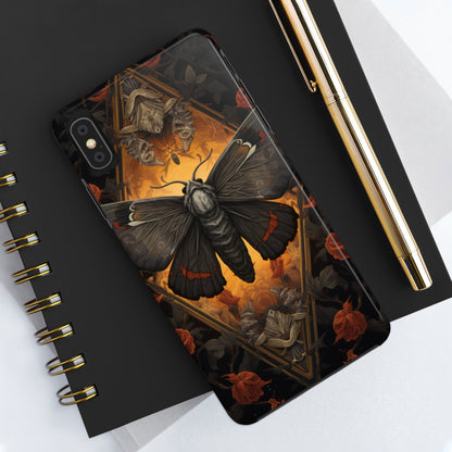 iPhone Case | Lost in Thought: Dark Academia Moth iPhone Tough Case