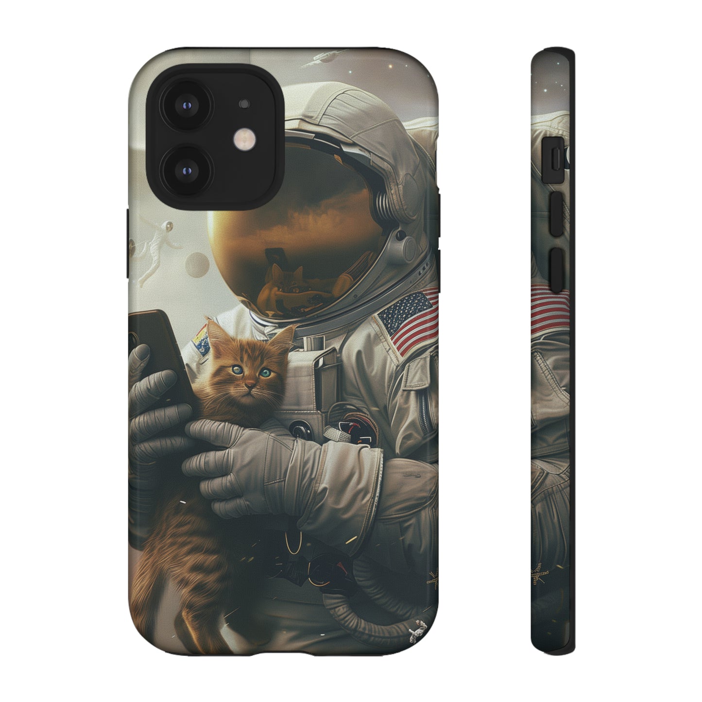 The Astronaut and the Cat Phone Case