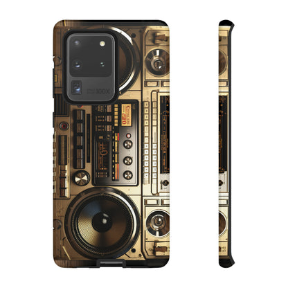 Urban Beats: Boombox Hip Hop Music Pixel Phone Case | Retro Rhythms for iPhone 15 Models