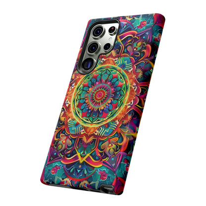 Cosmic Stained Glass Mandala Phone Case