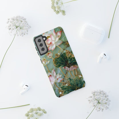 Elegant Floral Phone Case - Tough Cases with Lotus Design