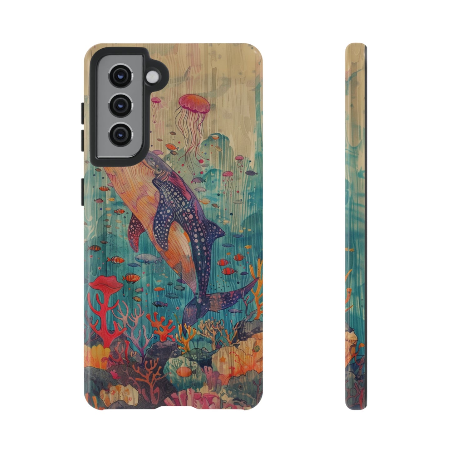 Whale Shark, Turtle, Manta Ray Phone Case