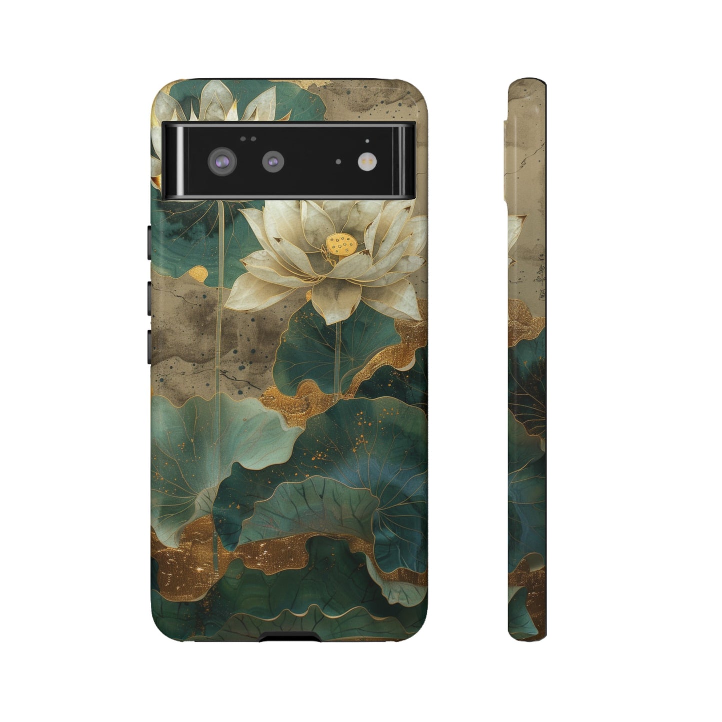 Zen Stained Glass Lotus Floral Design Phone Case