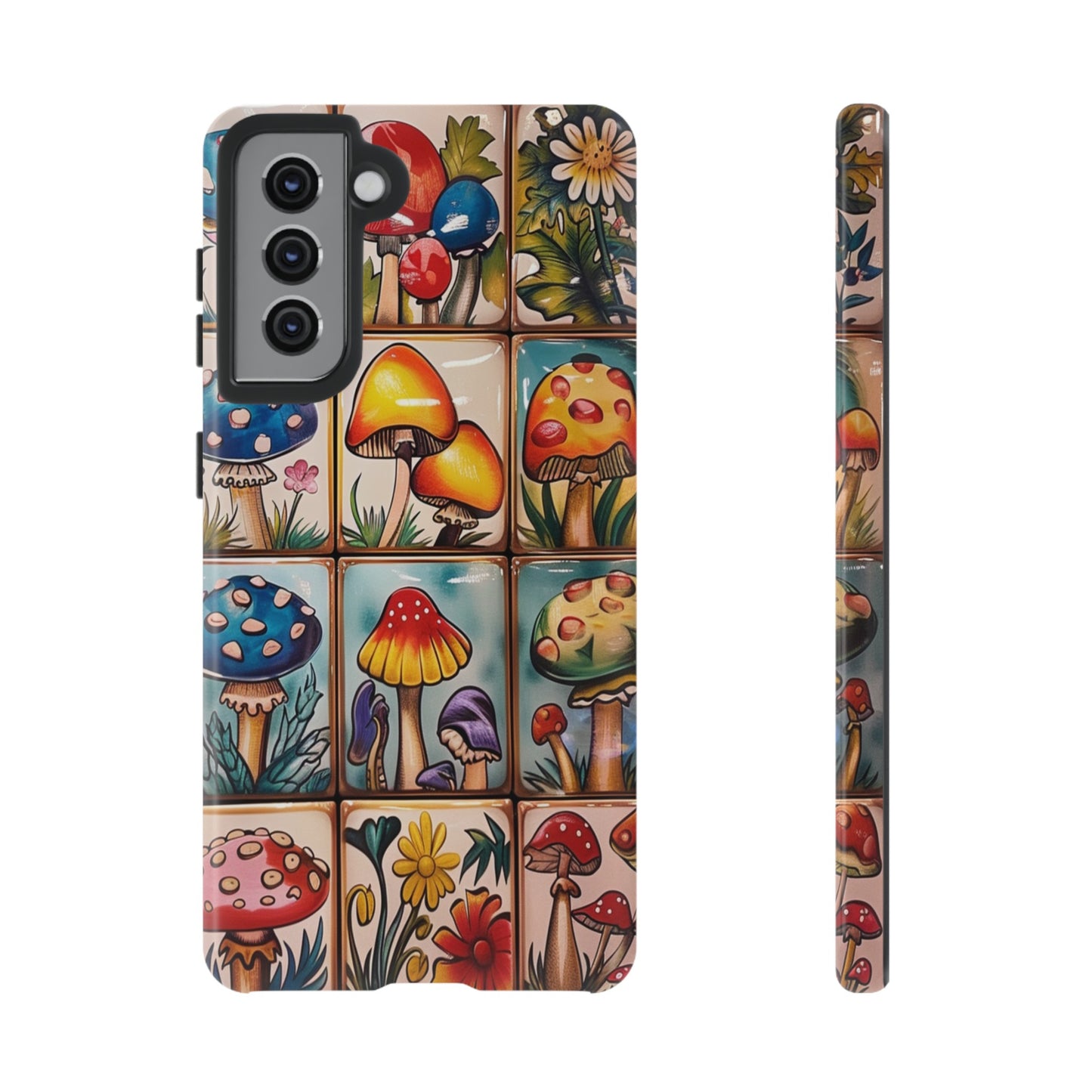 Trippy Magic Mushroom Tile  Abstract Art Phone Case