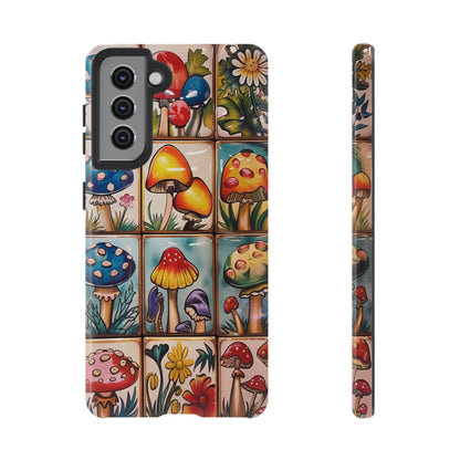 Trippy Magic Mushroom Tile  Abstract Art Phone Case