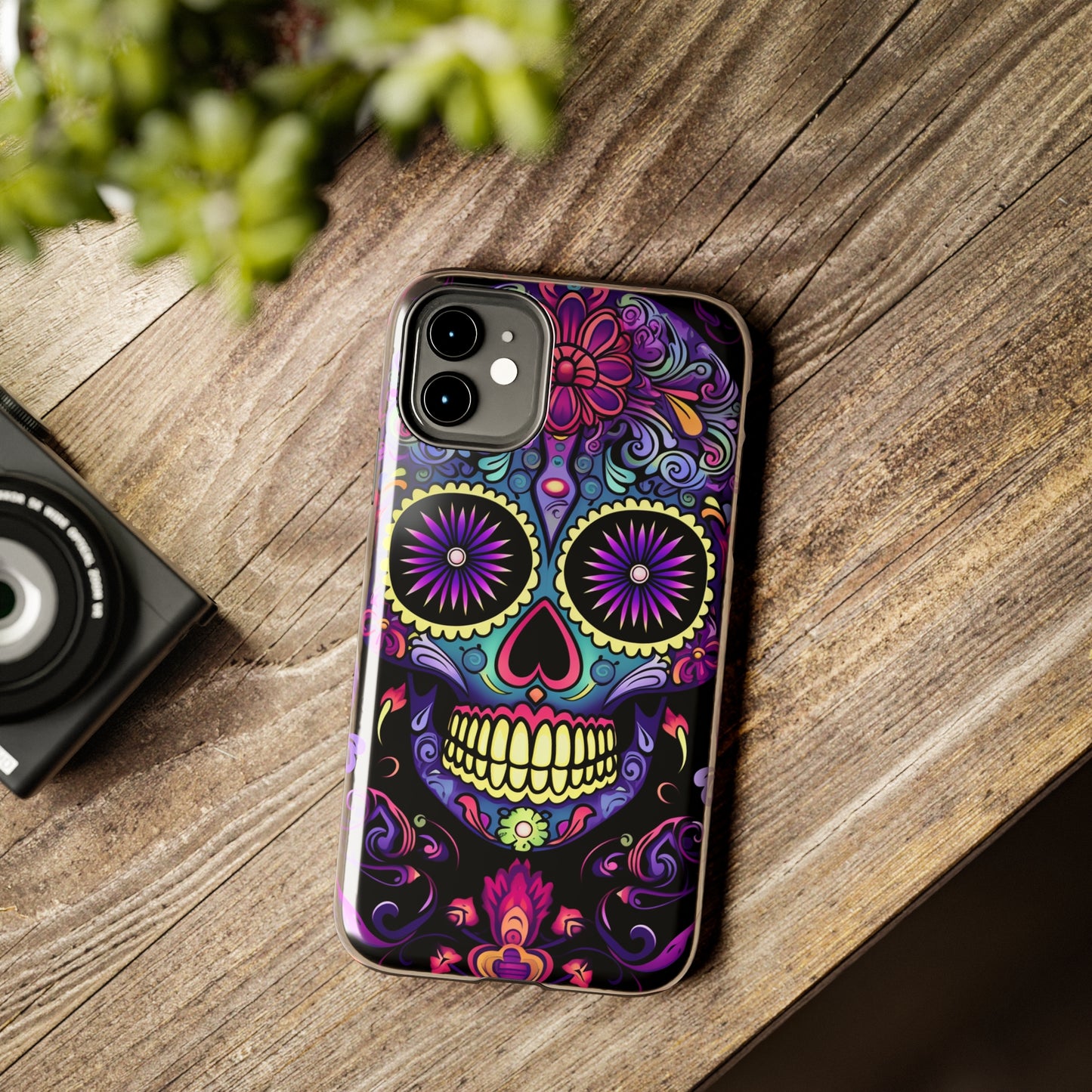 Sugar Skull iPhone Case | Dia de los Muertos Tough Case for iPhone 11, 12, 13