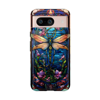 Art Nouveau Stained Glass Dragonfly Phone Case