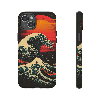 Great Wave off Kanagawa Retro Sunset