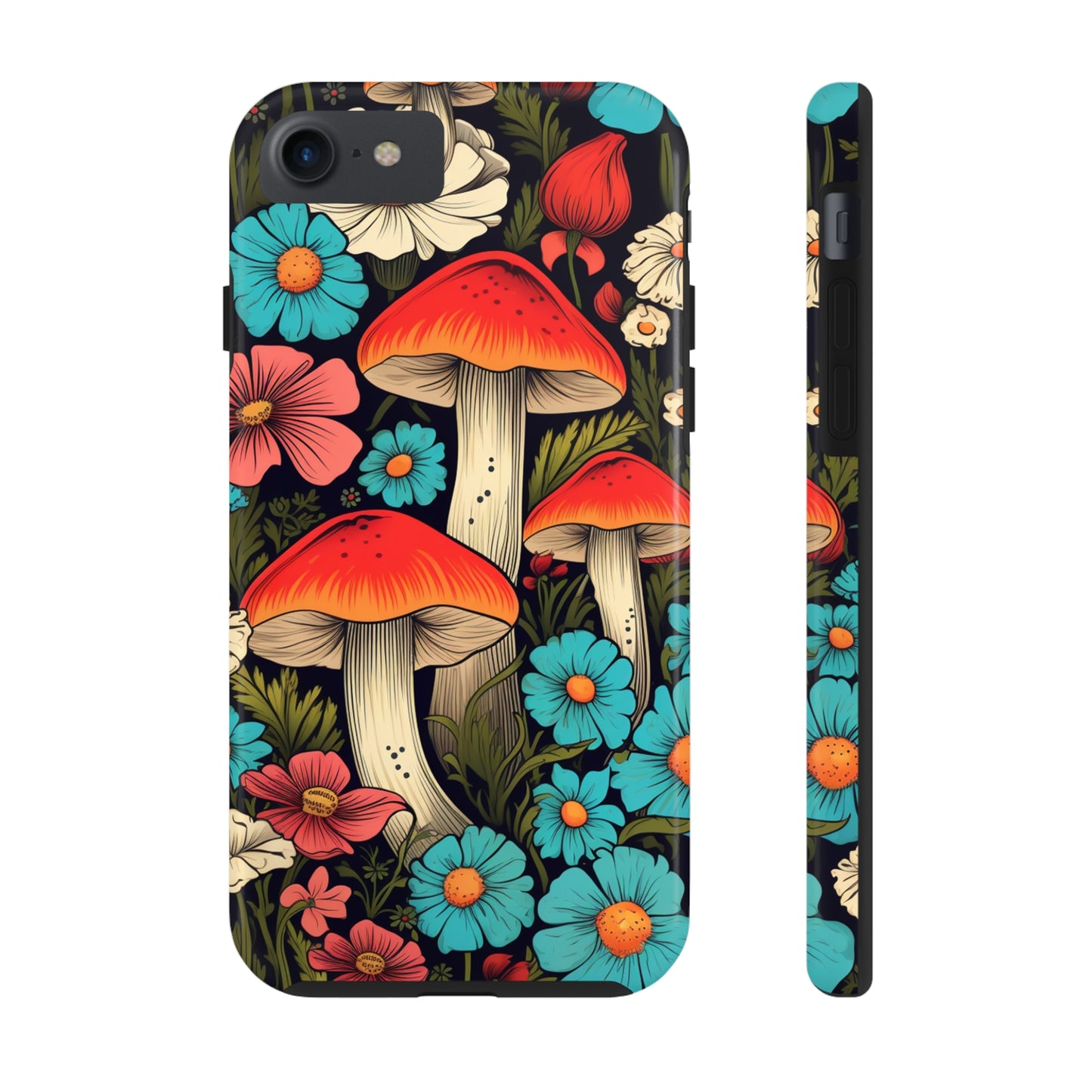 Psychedelic Retro Mushrooms iPhone case | Dive into Vintage Vibes