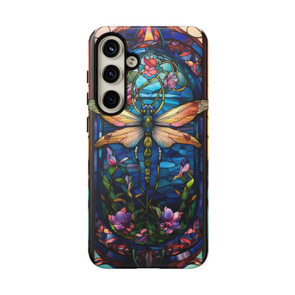 Art Nouveau Stained Glass Dragonfly Phone Case