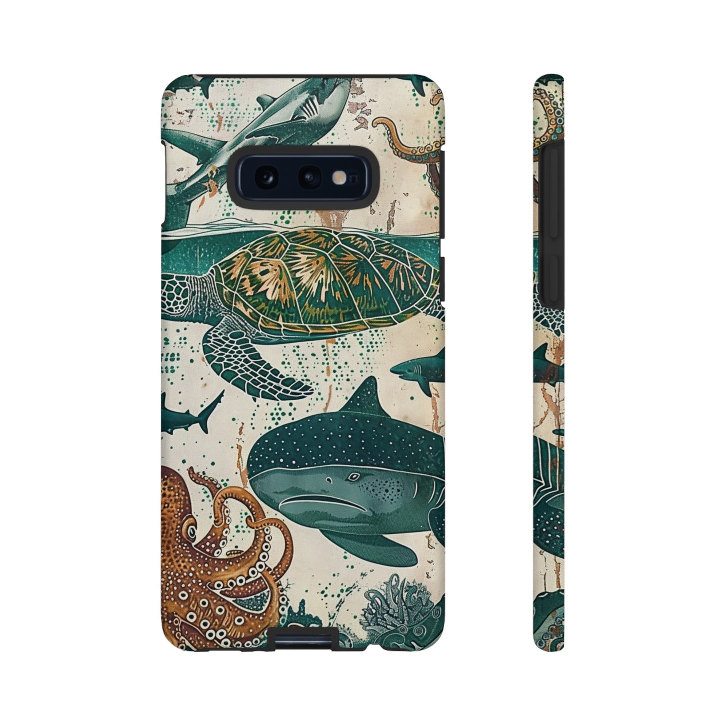 Undersea World Shark, Turtle, Manta Ray Phone Case