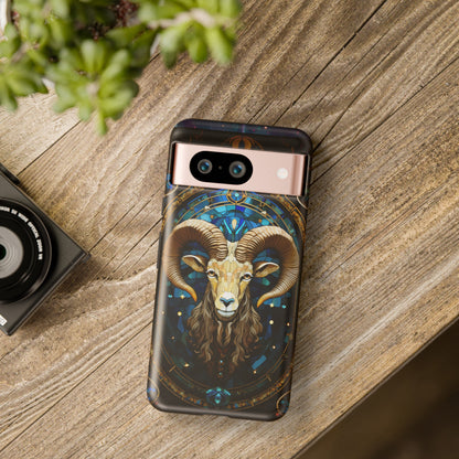 Aries Astrology Stained Glass Design Phone Case