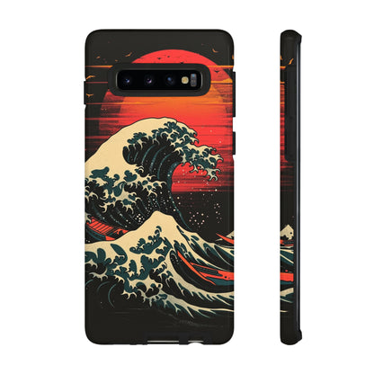 Great Wave off Kanagawa Retro Sunset