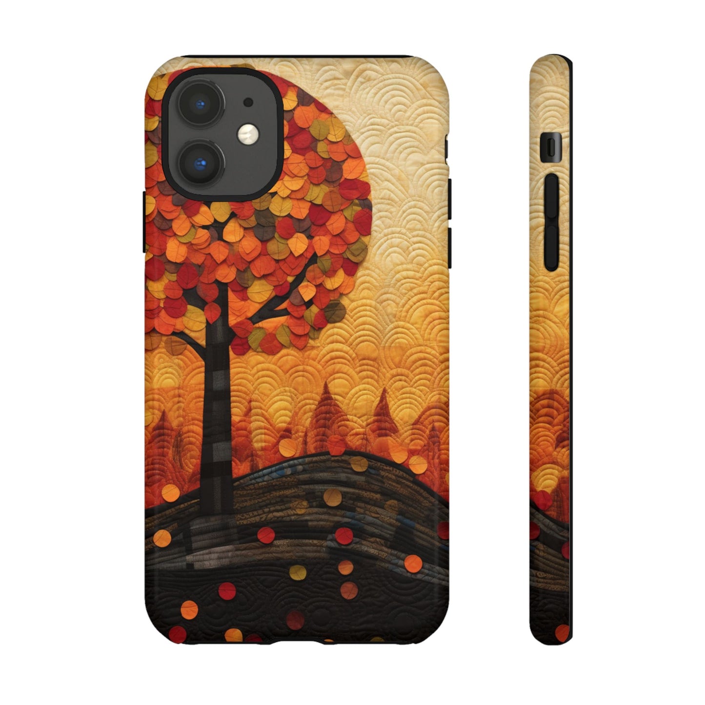 Autumn iPhone Case, Forest Embroidered Style Phone Case