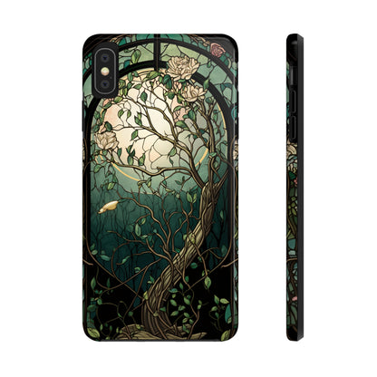 Retro Radiance: Stained Glass Floral Phone Case | Vintage Aesthetic for iPhone Models