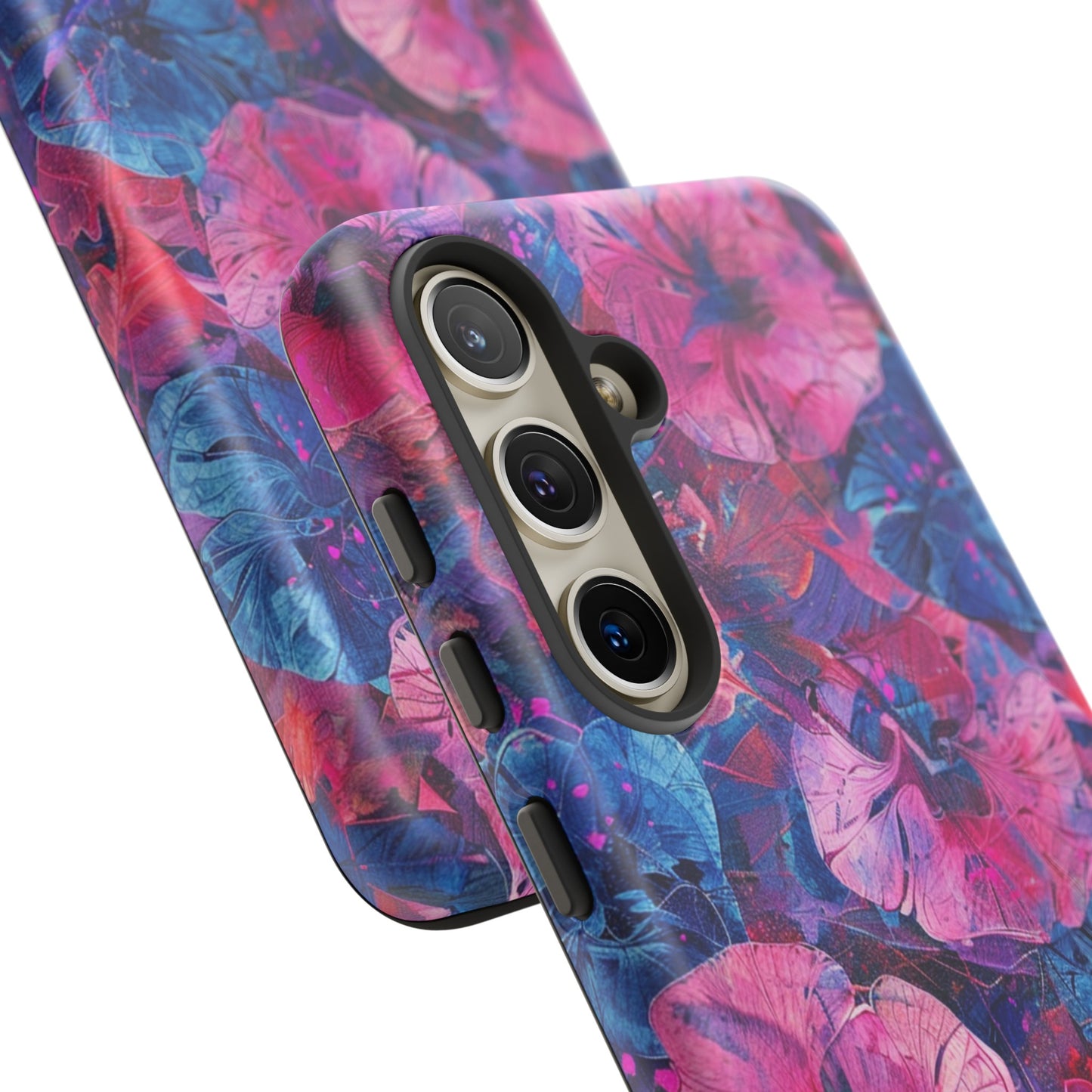 Magenta and Blue Color Floral Explosion Phone Case