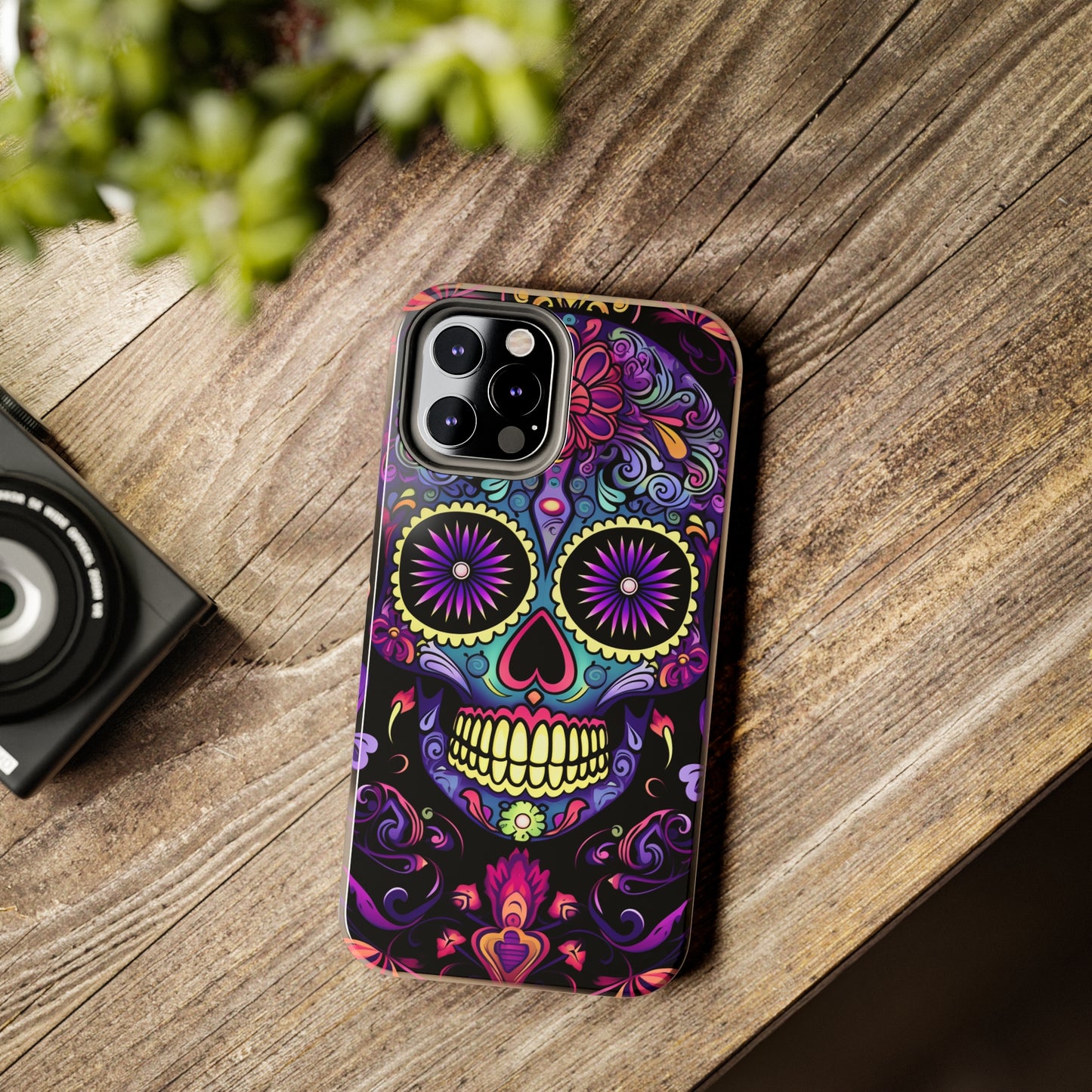 Sugar Skull iPhone Case | Dia de los Muertos Tough Case for iPhone 11, 12, 13