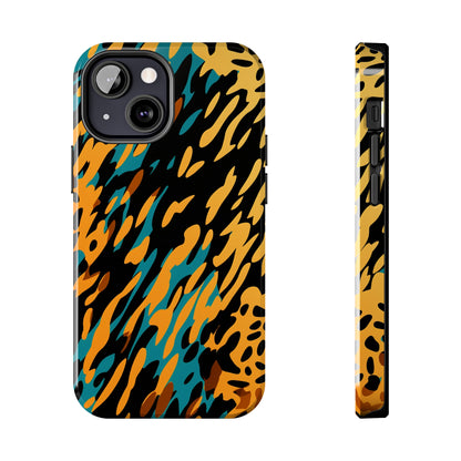 Luxury Leopard & Retro Magic Zebra: The Ultimate Wild Duo iPhone Case