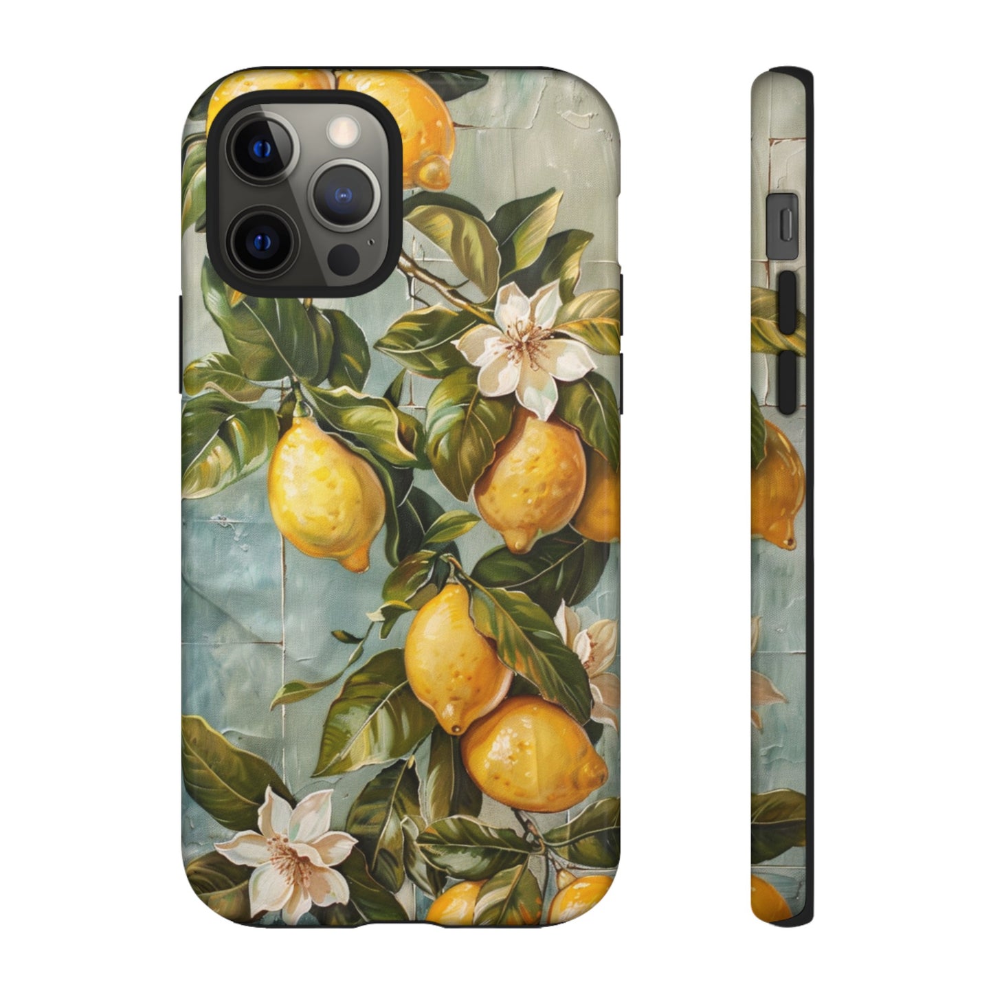 Mediterranean Lemon Tile Oil Painting iPhone 13 Case