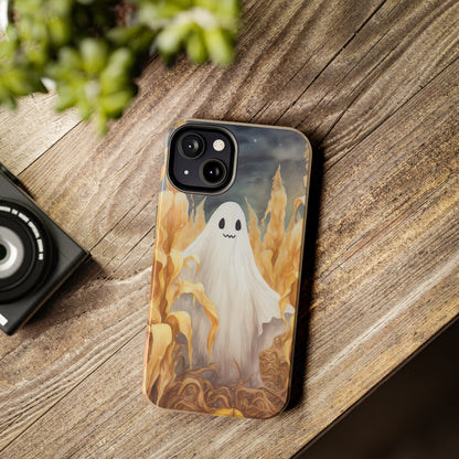 Ghost of Halloween Fall Pumpkins iPhone Case | Embrace the Spooky Autumn Vibes