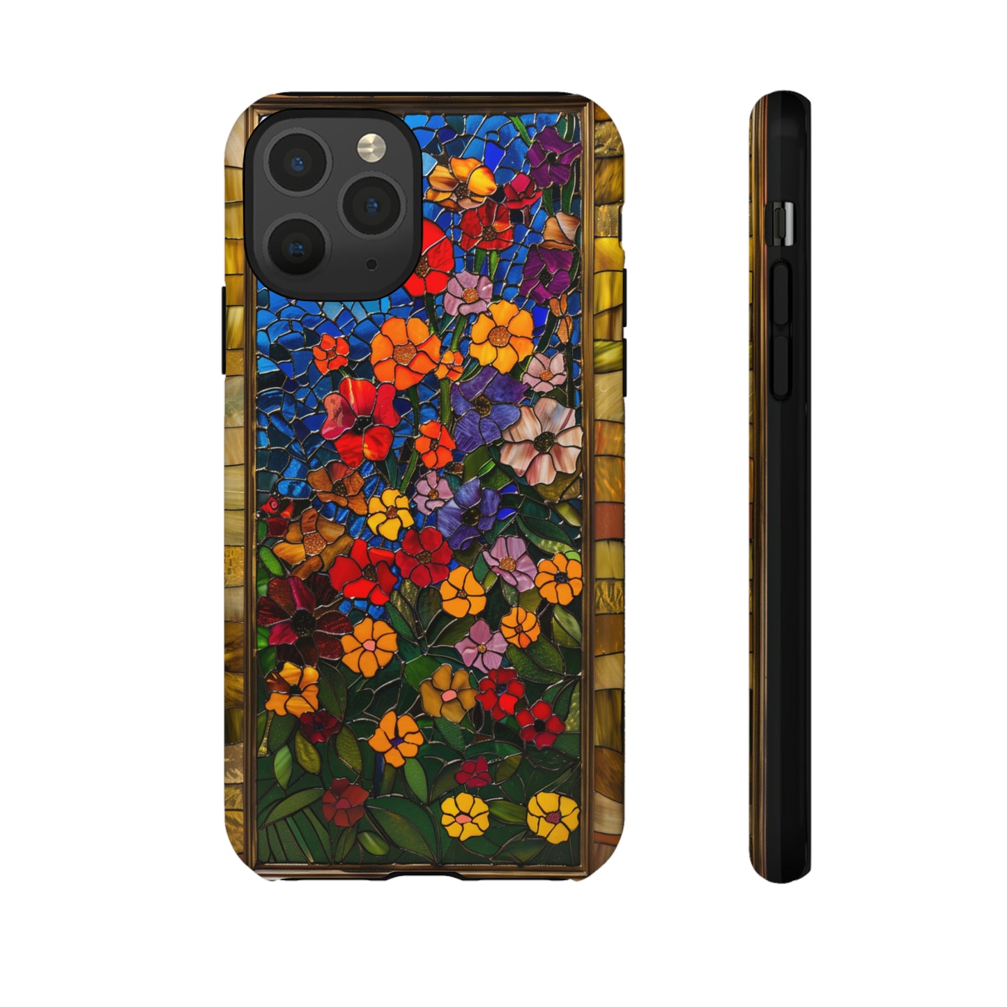 Gustav Klimt Style Flower Garden Painting Phone Case for iPhone 15, 14, Pro Max, 13, 12 & Samsung Galaxy S23, S22, S21, Google Pixel