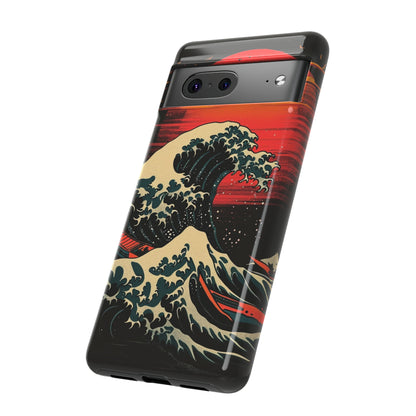 Great Wave off Kanagawa Retro Sunset