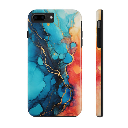 Marbled Watercolor iPhone Case | Embrace the Mesmerizing Multicolor Art