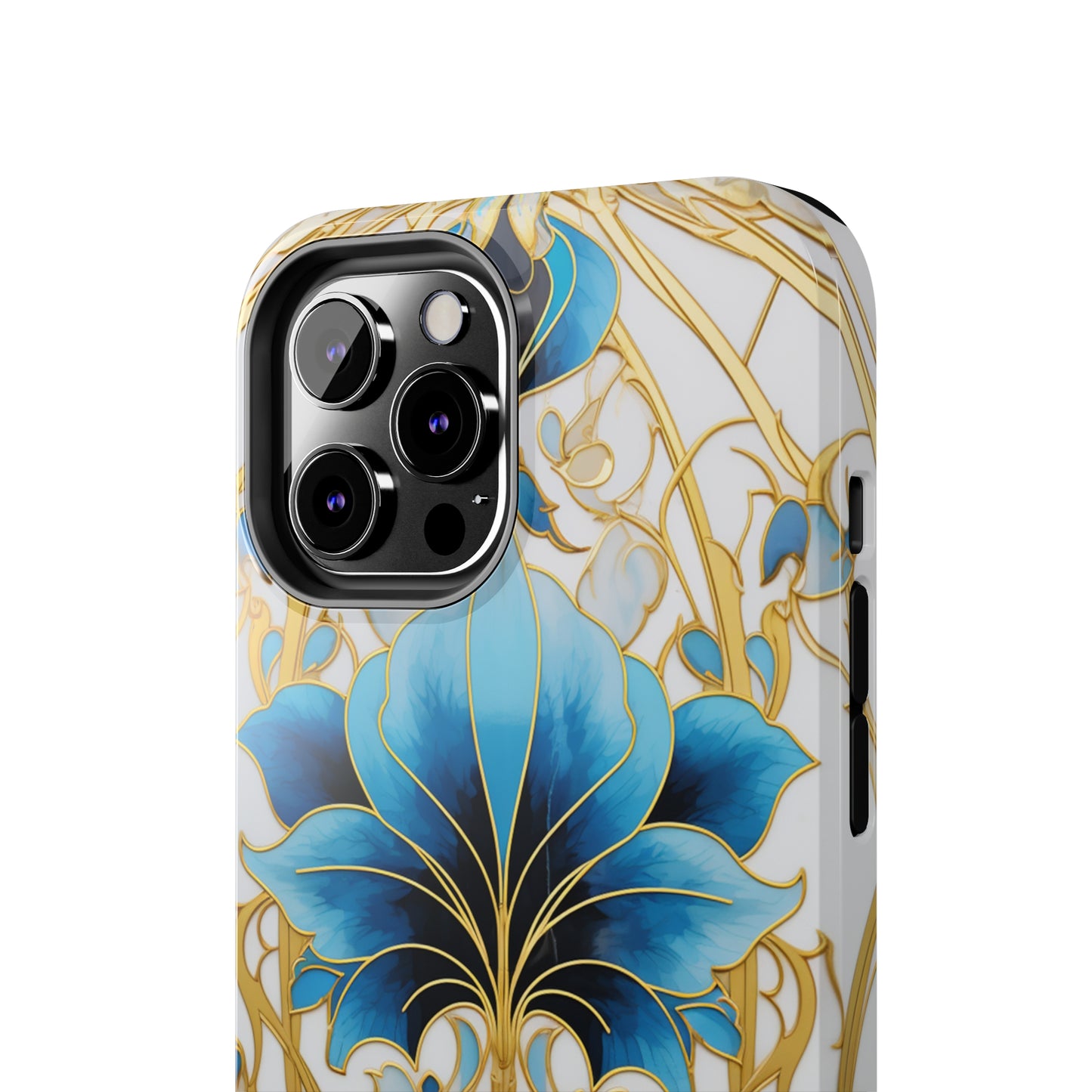 Floral Elegance: Art Deco Stained Glass iPhone Case | Vintage Glamour in Modern Protection iPhone Case for Models 11 through 14 Pro Max