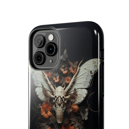 Deadhead Moth Gothic Dark Academia iPhone Case | Spooky Skull Mysterious Elegance