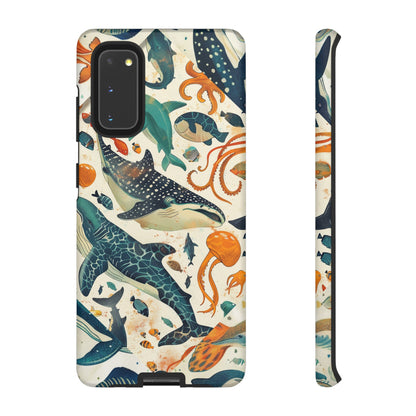 Undersea World Shark, Turtle, Manta Ray Phone Case