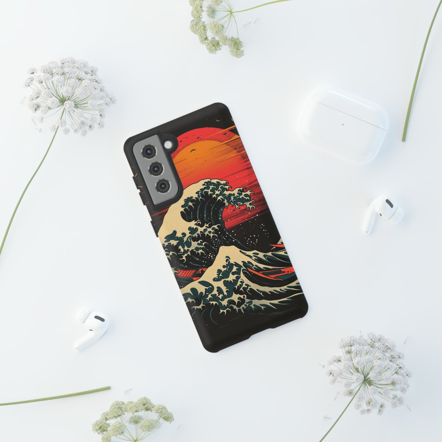 Great Wave off Kanagawa Retro Sunset