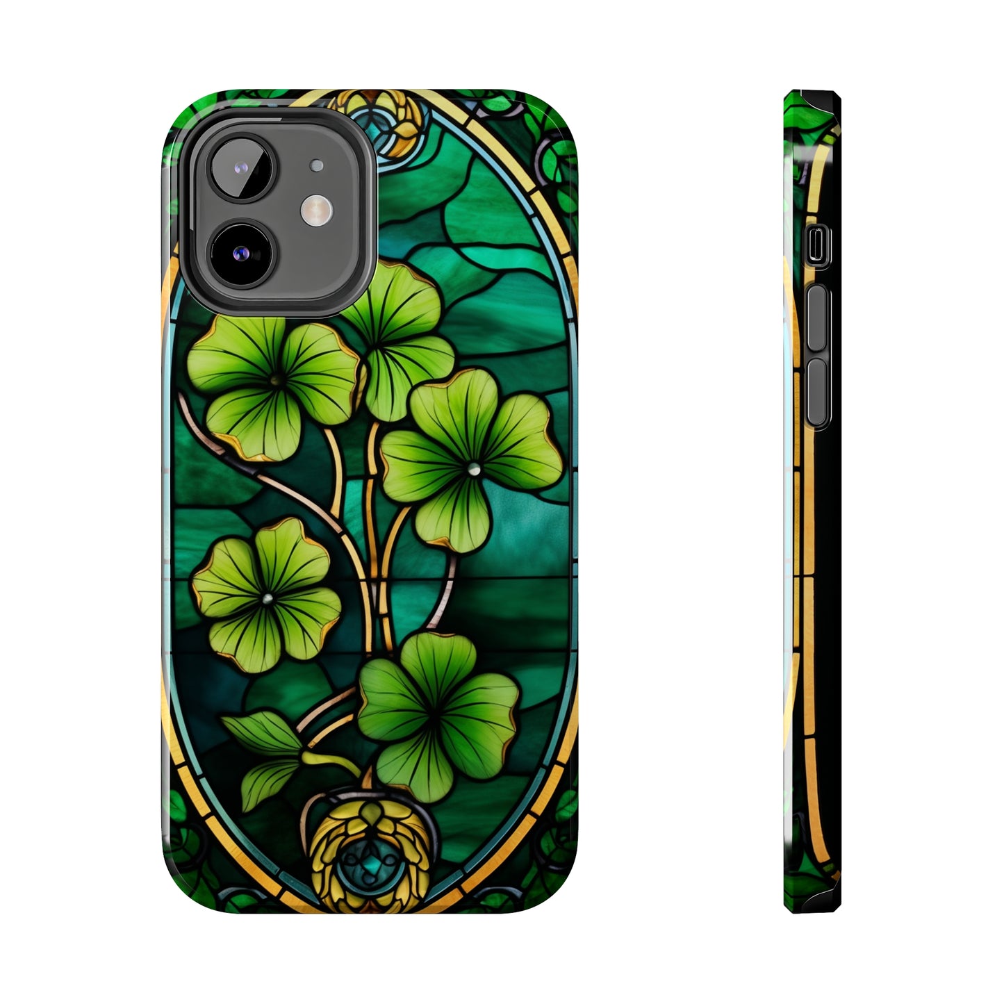 Lucky Charm: Four-Leaf Clover Phone Case | Symbol of Fortune for iPhone Models 11 through 14 Pro Max