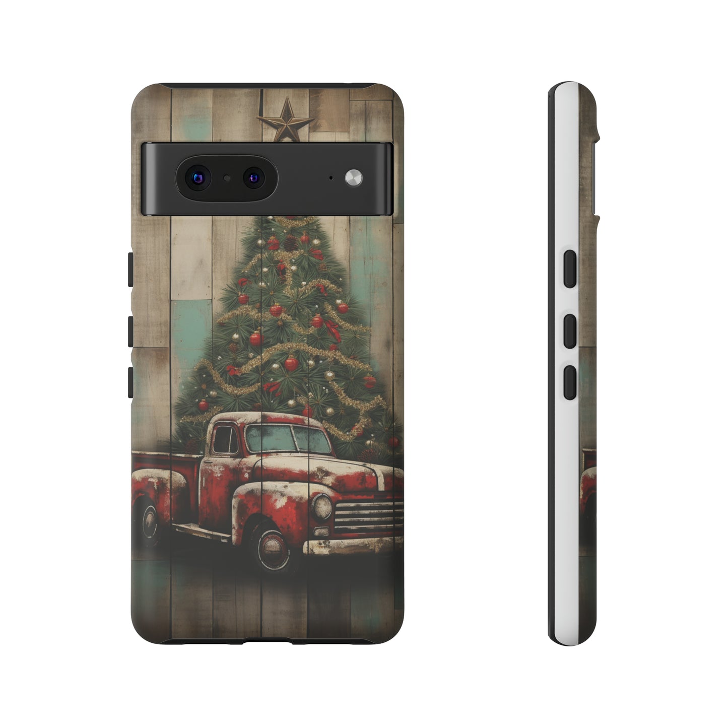 Classic Red Pickup Truck Christmas Phone Case