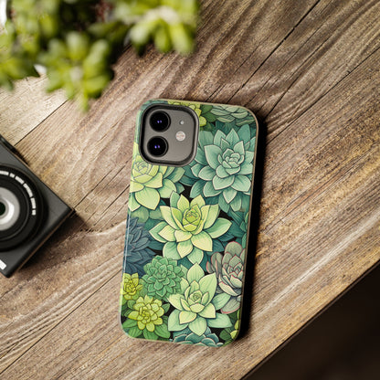 Succulent Desert Cactus Floral iPhone Case | Embrace the Beauty of Arid Elegance