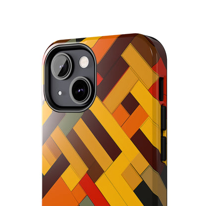 iPhone Tough Case: Intricate & Durable - The Weave Geometric Art Pattern