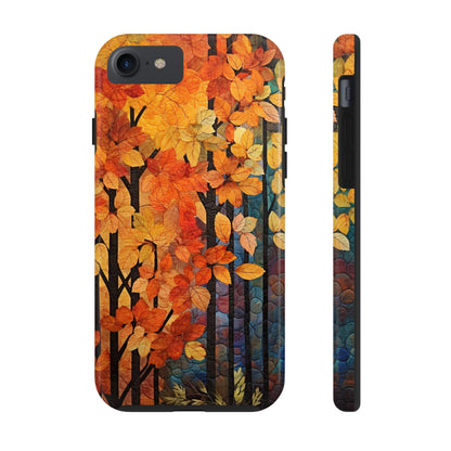 Autumn iPhone 15 Case, Forest Embroidered Style Phone Case | Cottagecore Fairytale Design | iPhone & Samsung | Boho Retro Vibe