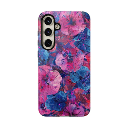 Magenta and Blue Color Floral Explosion Phone Case