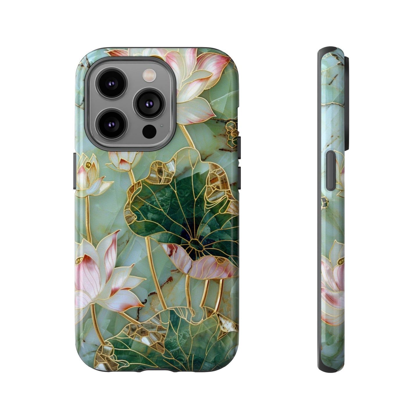 Elegant Floral Phone Case - Tough Cases with Lotus Design