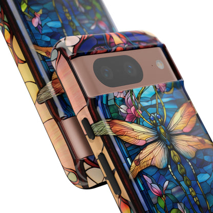 Art Nouveau Stained Glass Dragonfly Phone Case