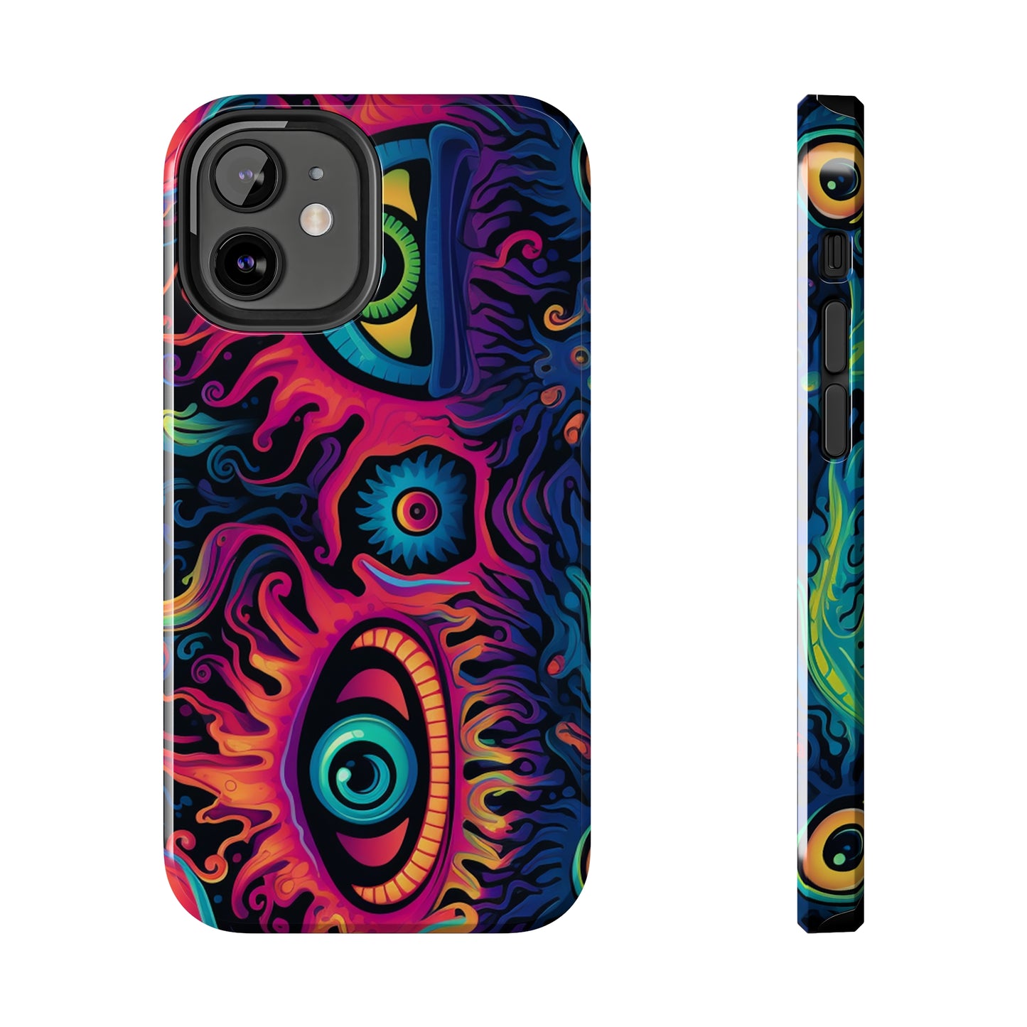 Psychedelic Art: The Eyes Upon Us iPhone Case | Embrace the Mystique of Trippy Visuals