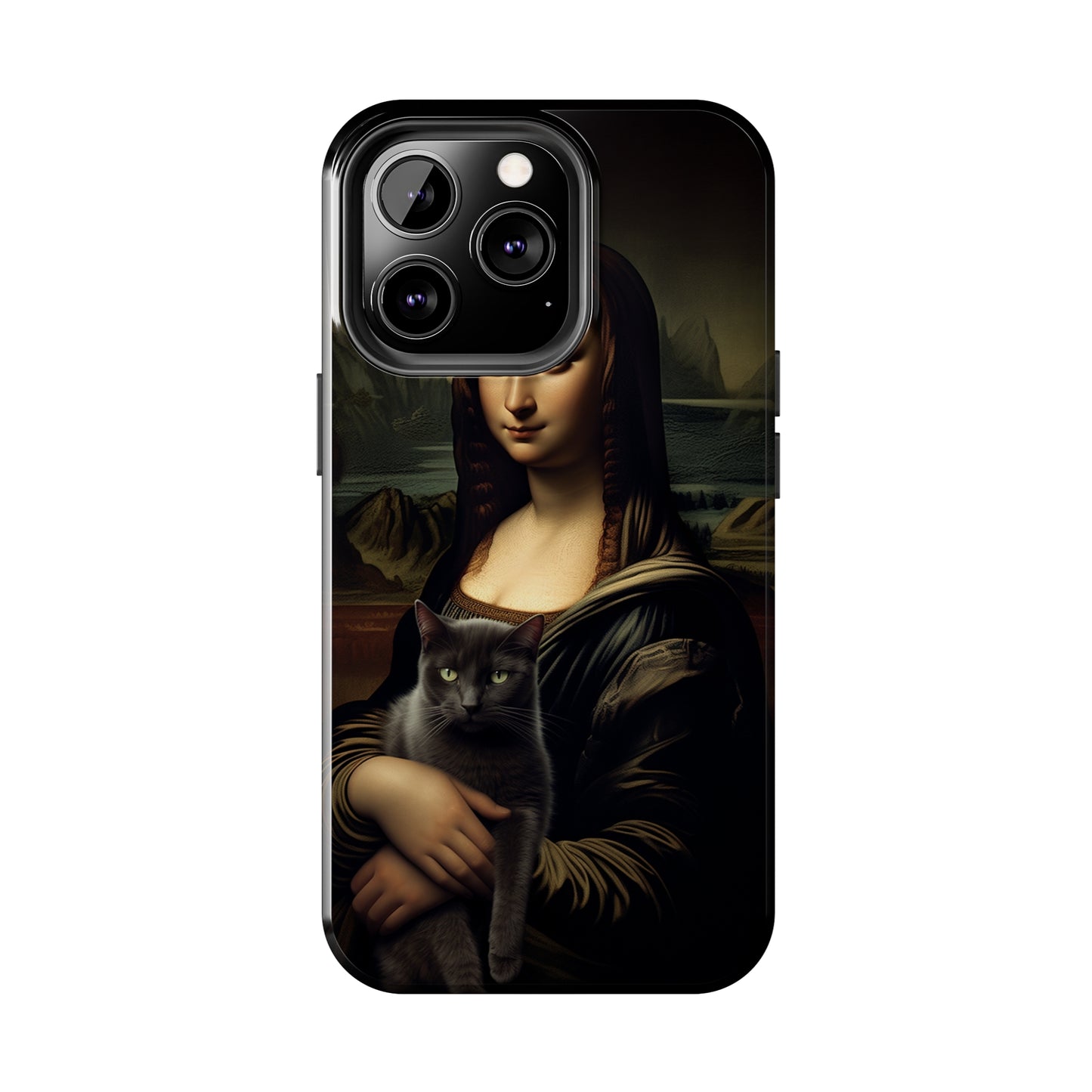 Mona Lisa with Cat iPhone Case | Art Phone Cases