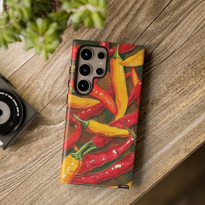 Yellow and Red Chili Peppers Phone Case