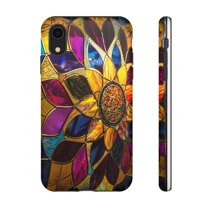 Cosmic Stained Glass Mandala Phone Case