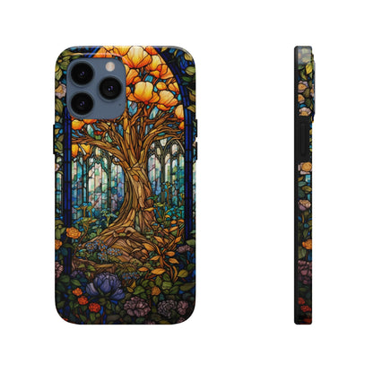 Tree of Life Stained Glass Style iPhone Tough Case | Embrace Nature's Harmony with Durable Elegance