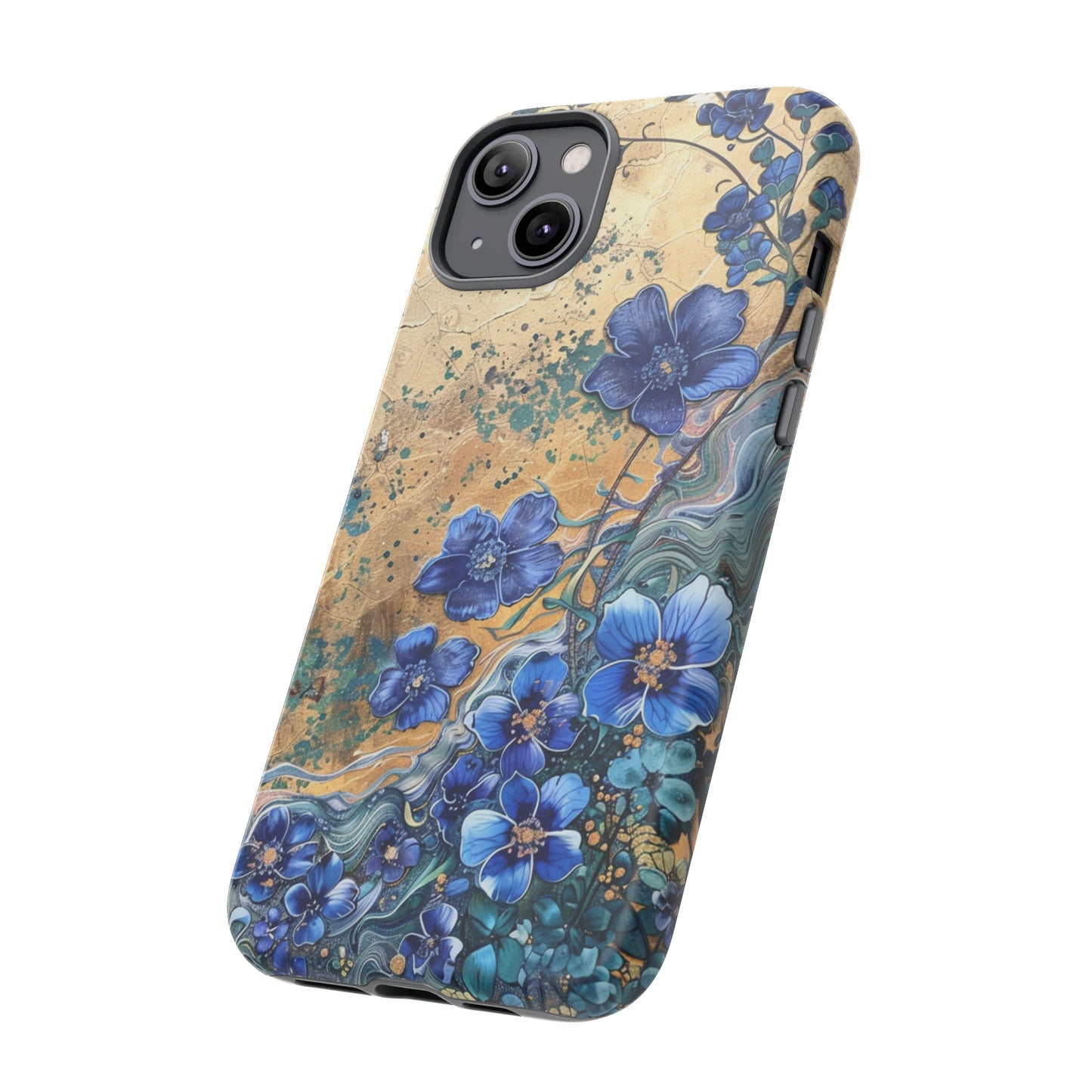 Forget Me Nots Vintage Color Splash Floral Design Phone Case