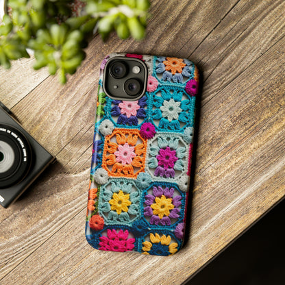 Vintage Crochet Blanket Look Phone Case