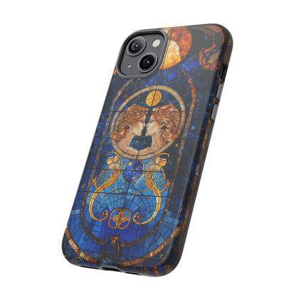 Gemini Astrology Stained Glass Phone Case