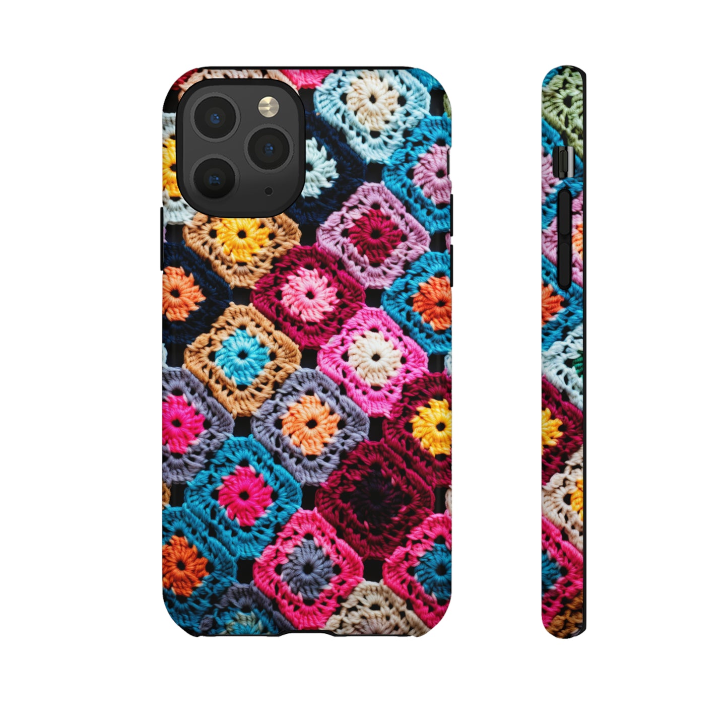 Vintage Floral Crochet Blanket Knit Look Phone Case