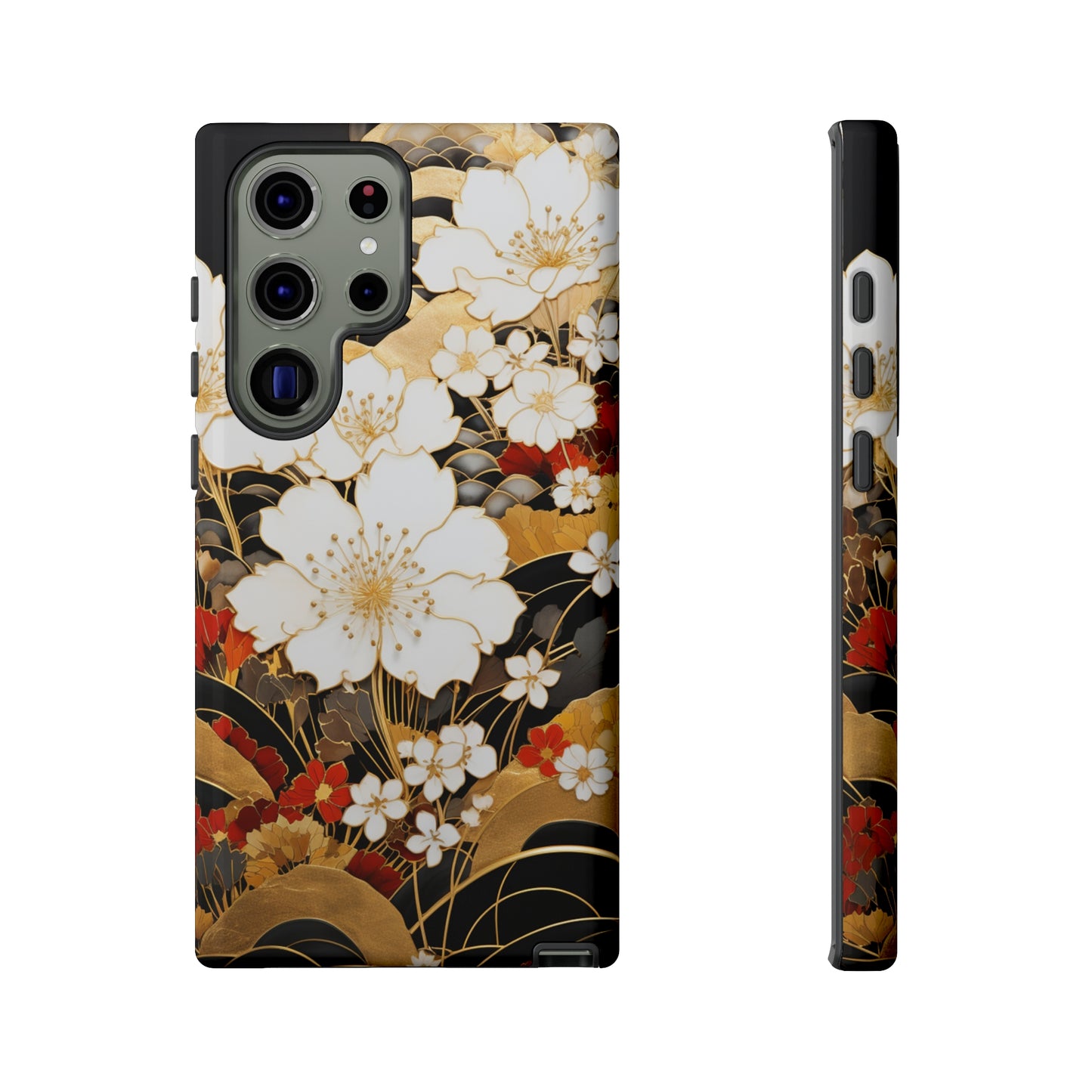 Chiyogami Floral Tough iPhone Case Galaxy S23 S22 S21 S20 Plus Ultra | Iphone 14 13 12 11 8 Pro Max Mini | Pixel 7 6 Pro 5 | Japanese Boho